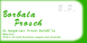 borbala prosch business card